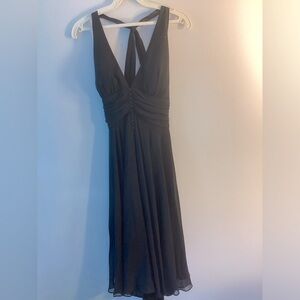 White House/Black Market, low-cut black cocktail dress size 10